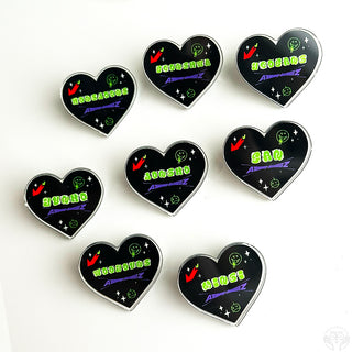 Ateez Bias Heart Acrylic Pins