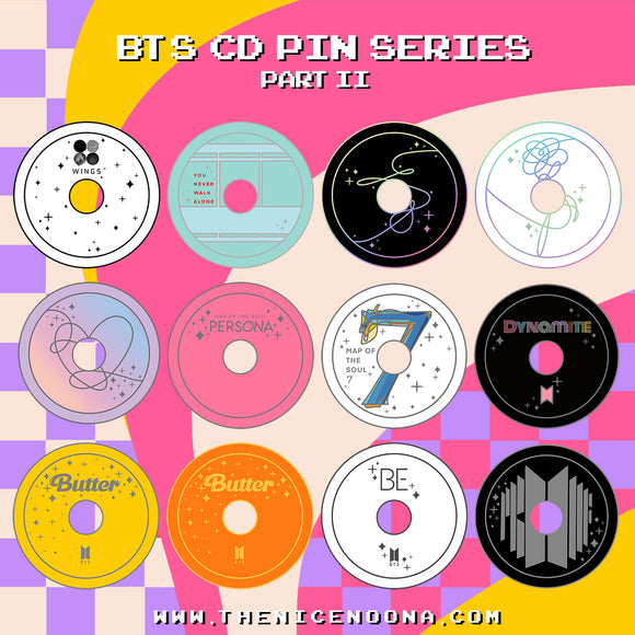 (PREORDER) BTS CD Enamel Pins Pt.2
