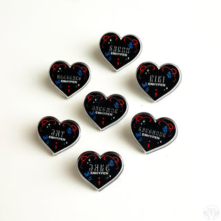 Enhypen Bias Heart Acrylic Pins