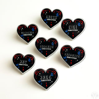 Enhypen Bias Heart Acrylic Pins