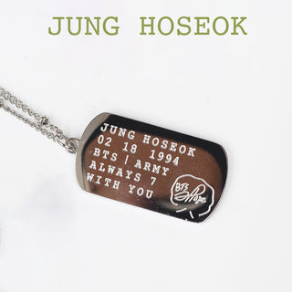 BTS Army Name Tag Necklace