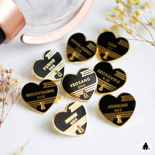 ATEEZ Bias Heart Enamel Pins