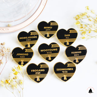 ATEEZ Bias Heart Enamel Pins