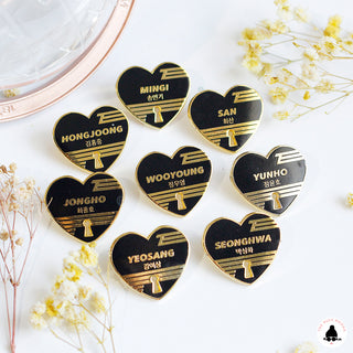 ATEEZ Bias Heart Enamel Pins