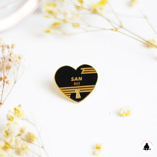 ATEEZ Bias Heart Enamel Pins