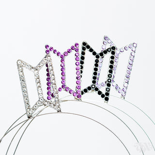 BTS Logo Hollow Headband (Silver Plated)