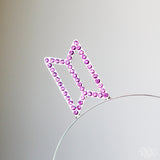 BTS Logo Hollow Headband (Silver Plated)