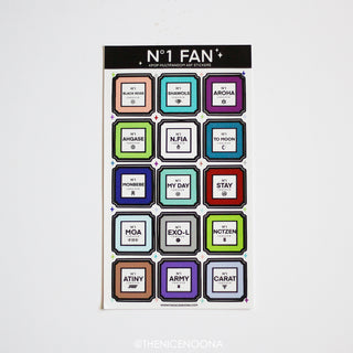 KPOP No.1 Fan Sticker Sheet