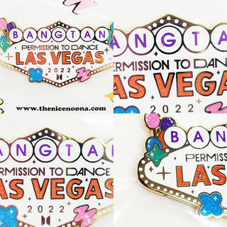 BTS Permission to Dance Vegas Concert Enamel Pins