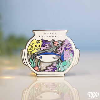 BTS Jin Super Tuna x Astronaut Enamel Pins
