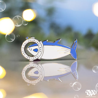 BTS Jin Super Tuna x The Astronaut Enamel Pins